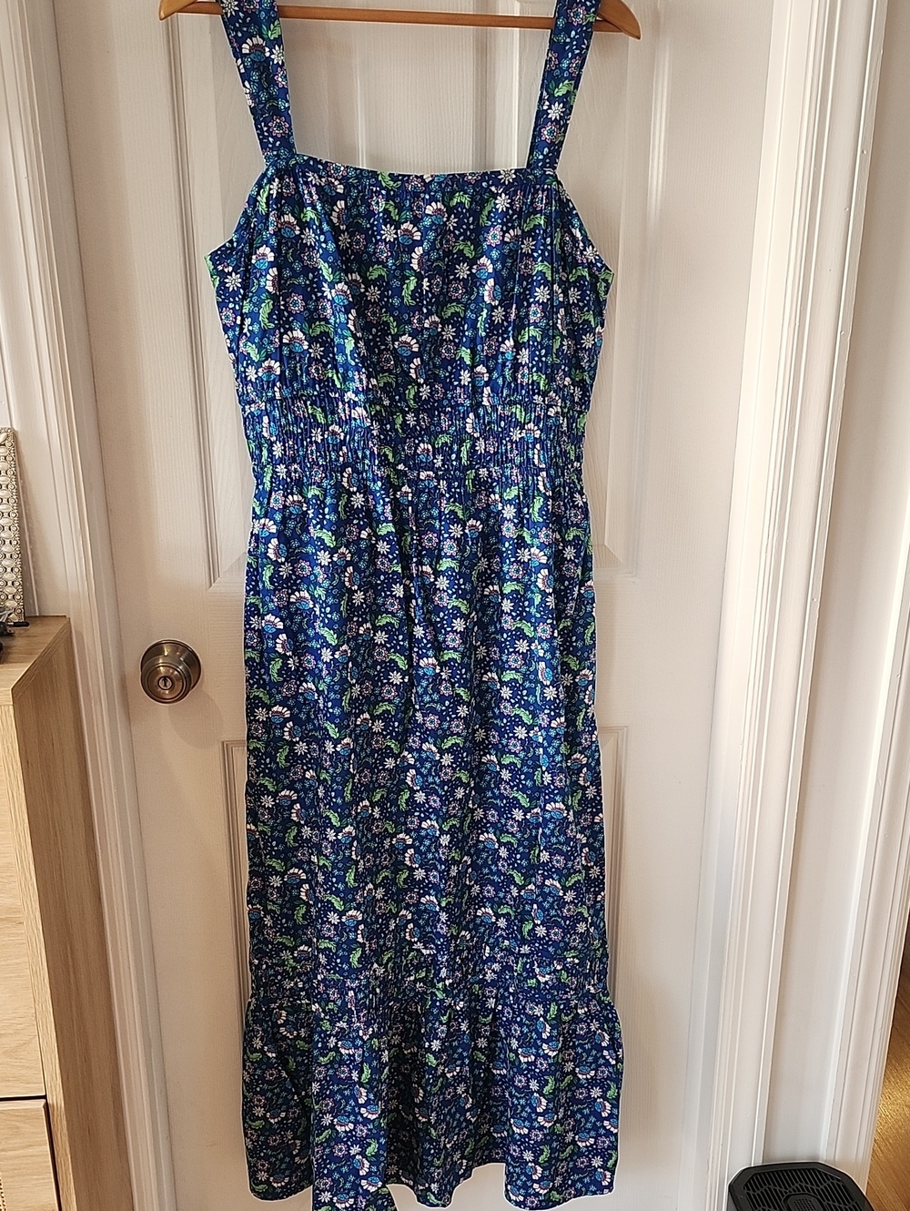 LOFT Blue Floral Maxi Dress